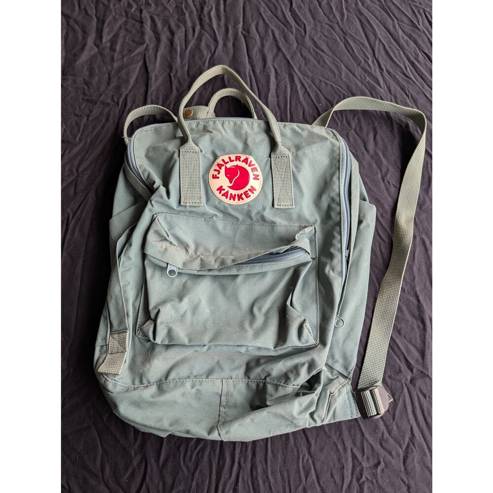 Fjallraven Kanken Classic Backpack Blue Gray Laptop School Travel Sweden